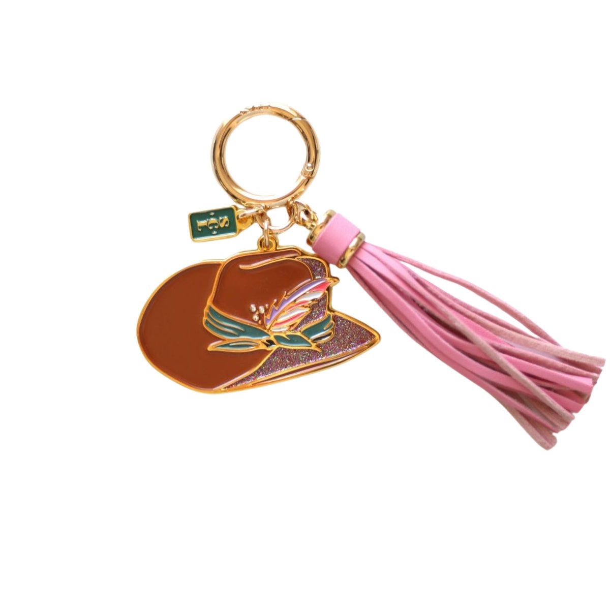 Rodeo Sparkle Cowgirl Hat Keychain or Bag Charm