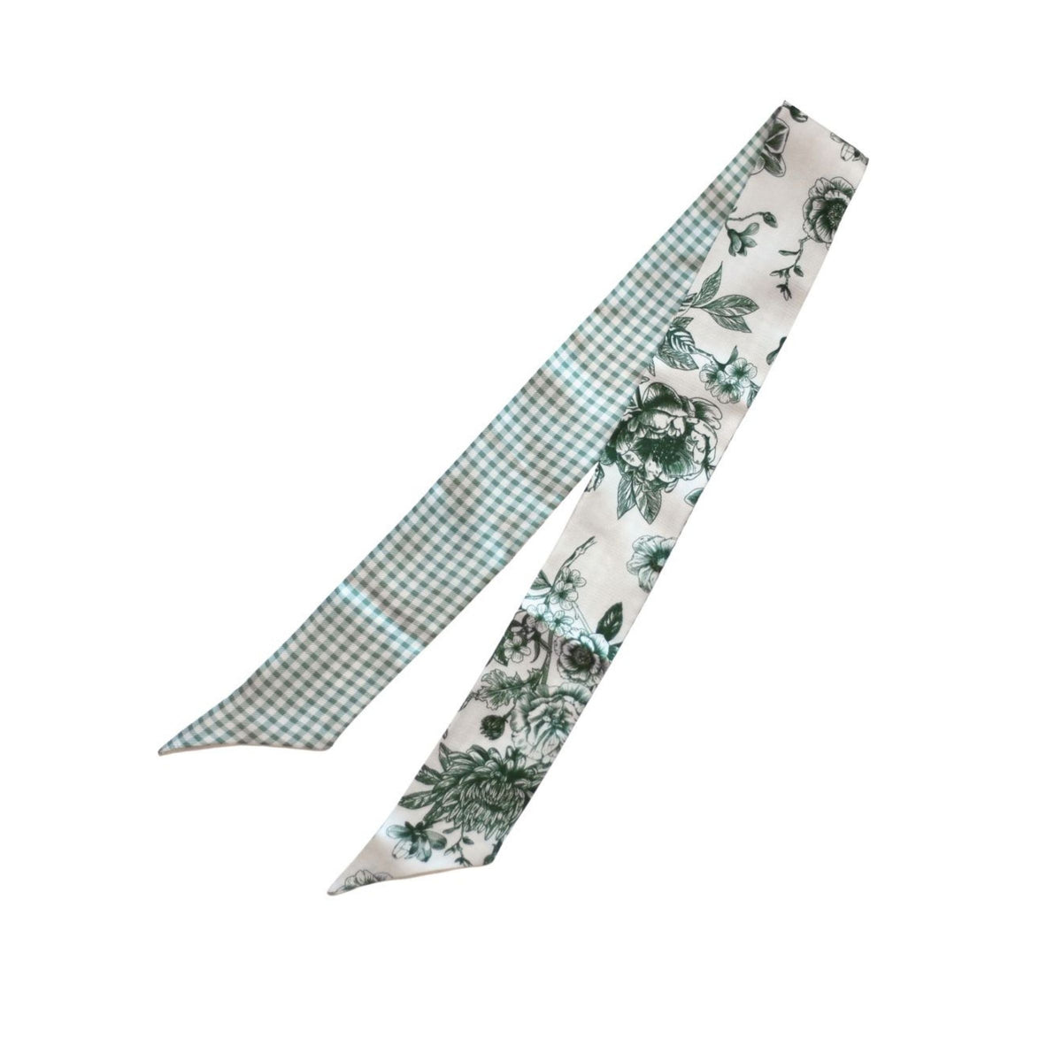 Sage and Moss Floral Gingham Lil Twilly