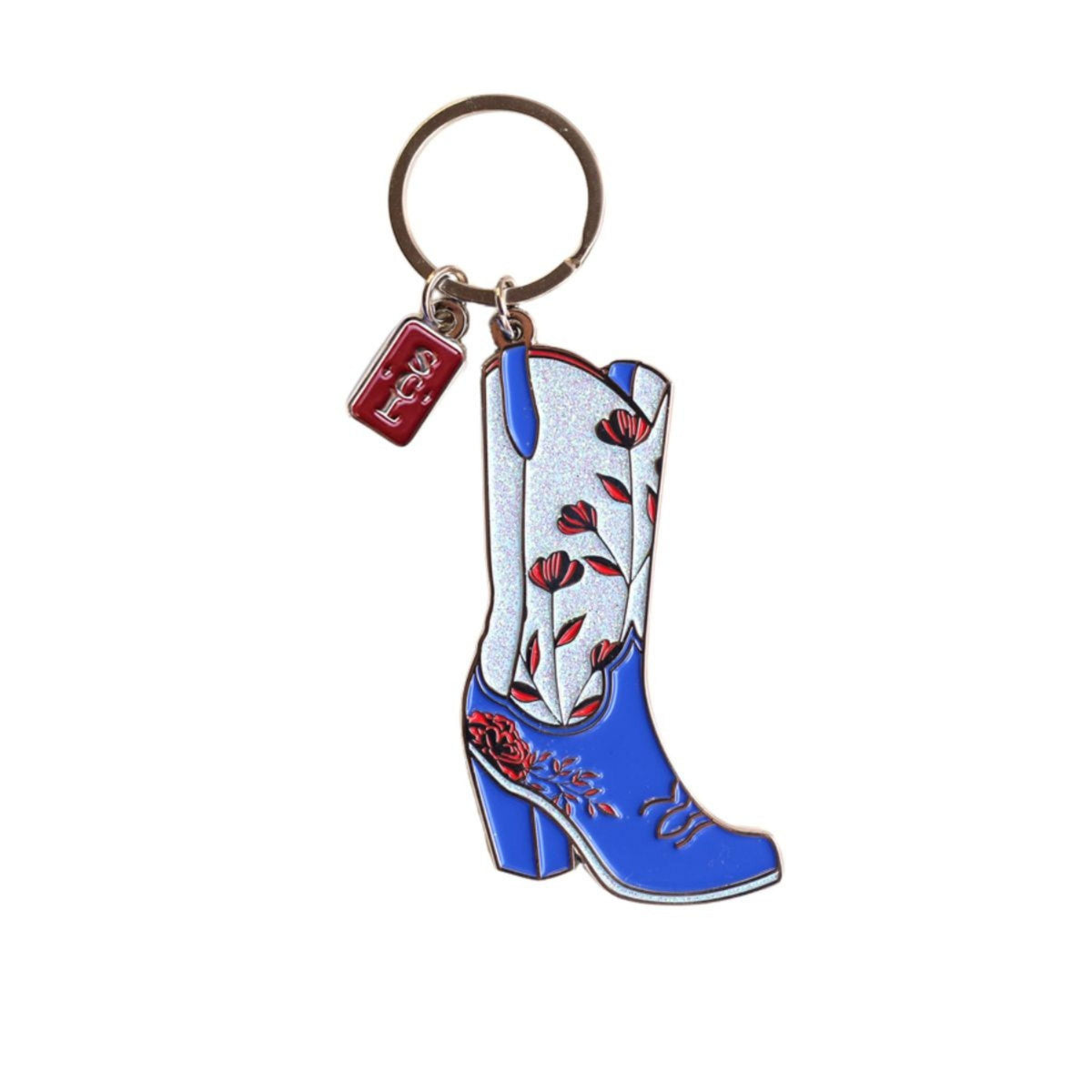 Americana Cowgirl Boots Keychain or Bag Charm