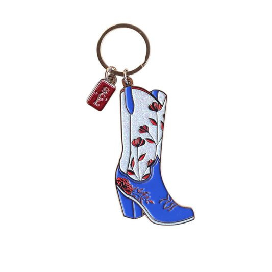 Americana Cowgirl Boots Keychain or Bag Charm
