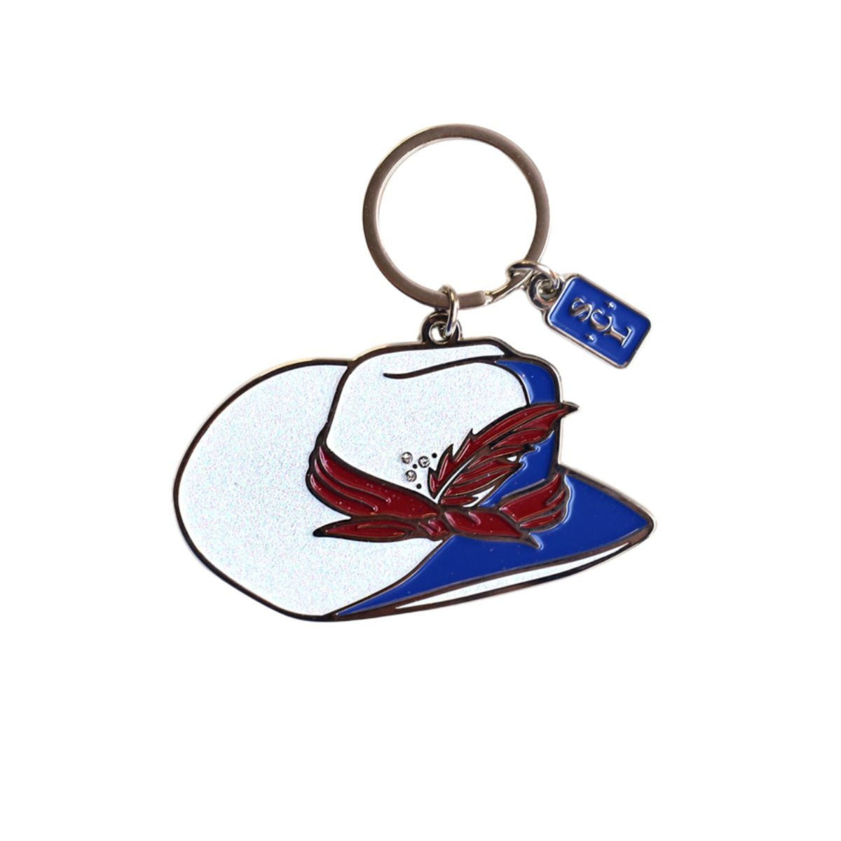 Americana Cowgirl Hat Keychain or Bag Charm