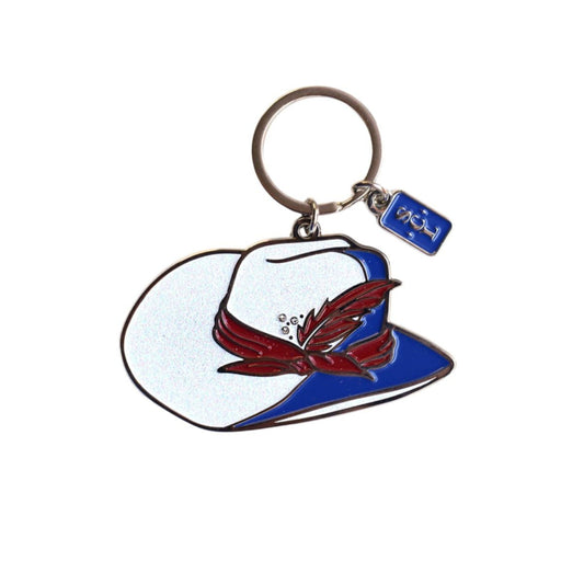 Americana Cowgirl Hat Keychain or Bag Charm