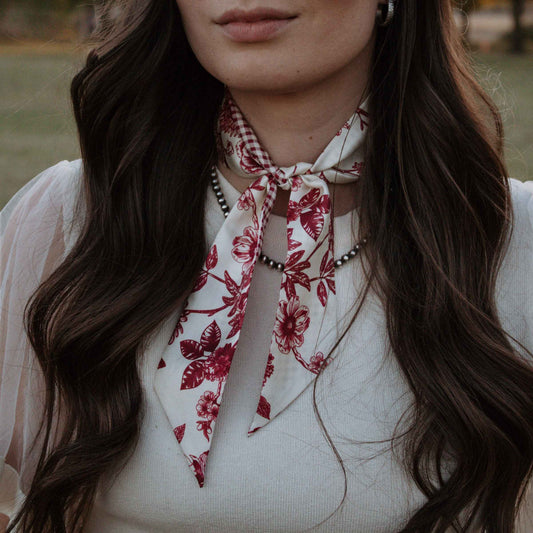 Crimson Floral Gingham Lil Twilly