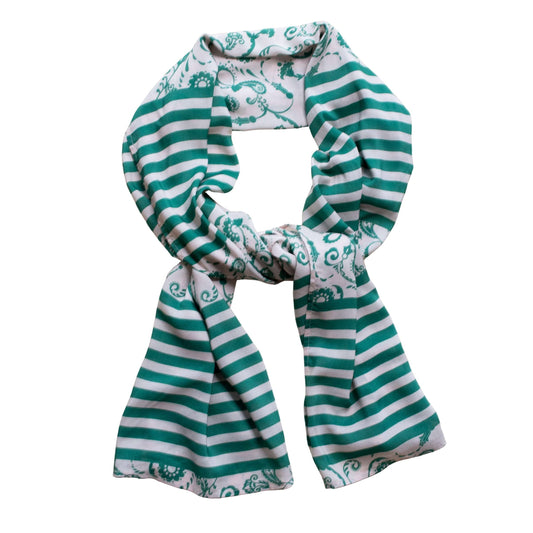 Green Paisley Viscose Stole Scarf