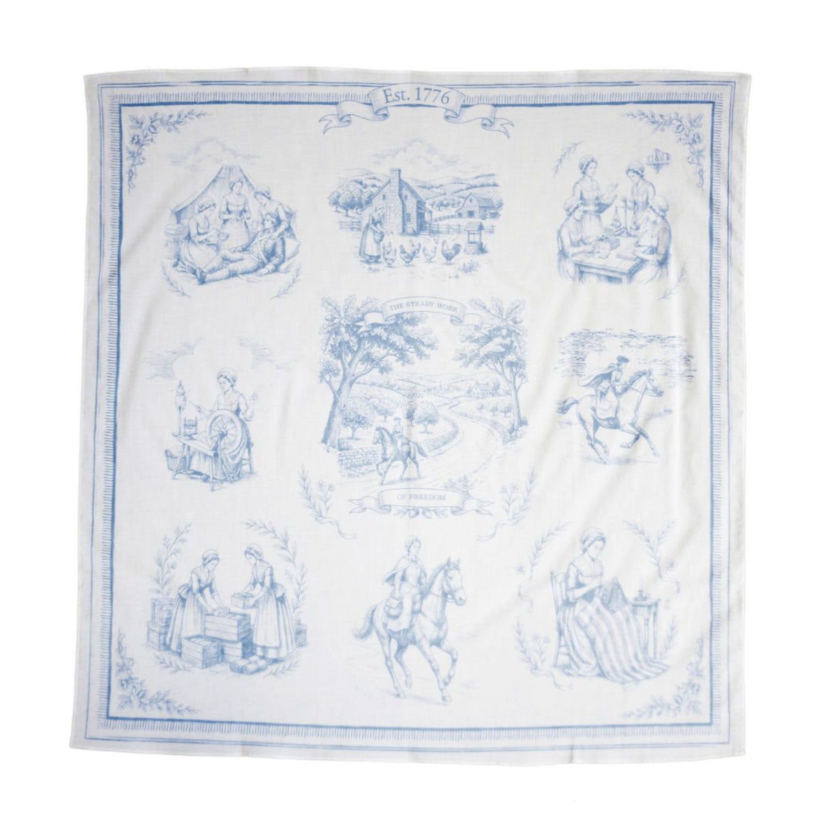Ladies of 1776 Bandana Scarf – Blue Chambray