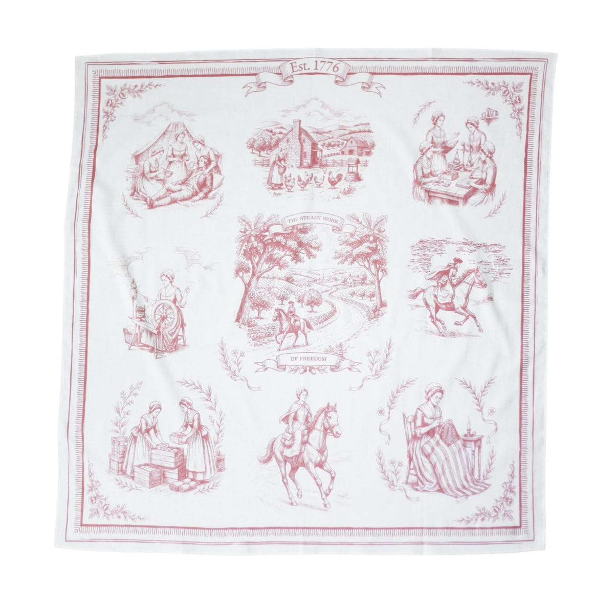 Ladies of 1776 Bandana Scarf – Dusty Rose Red