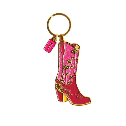 Rodeo Glam Cowgirl Boots Keychain or Bag Charm