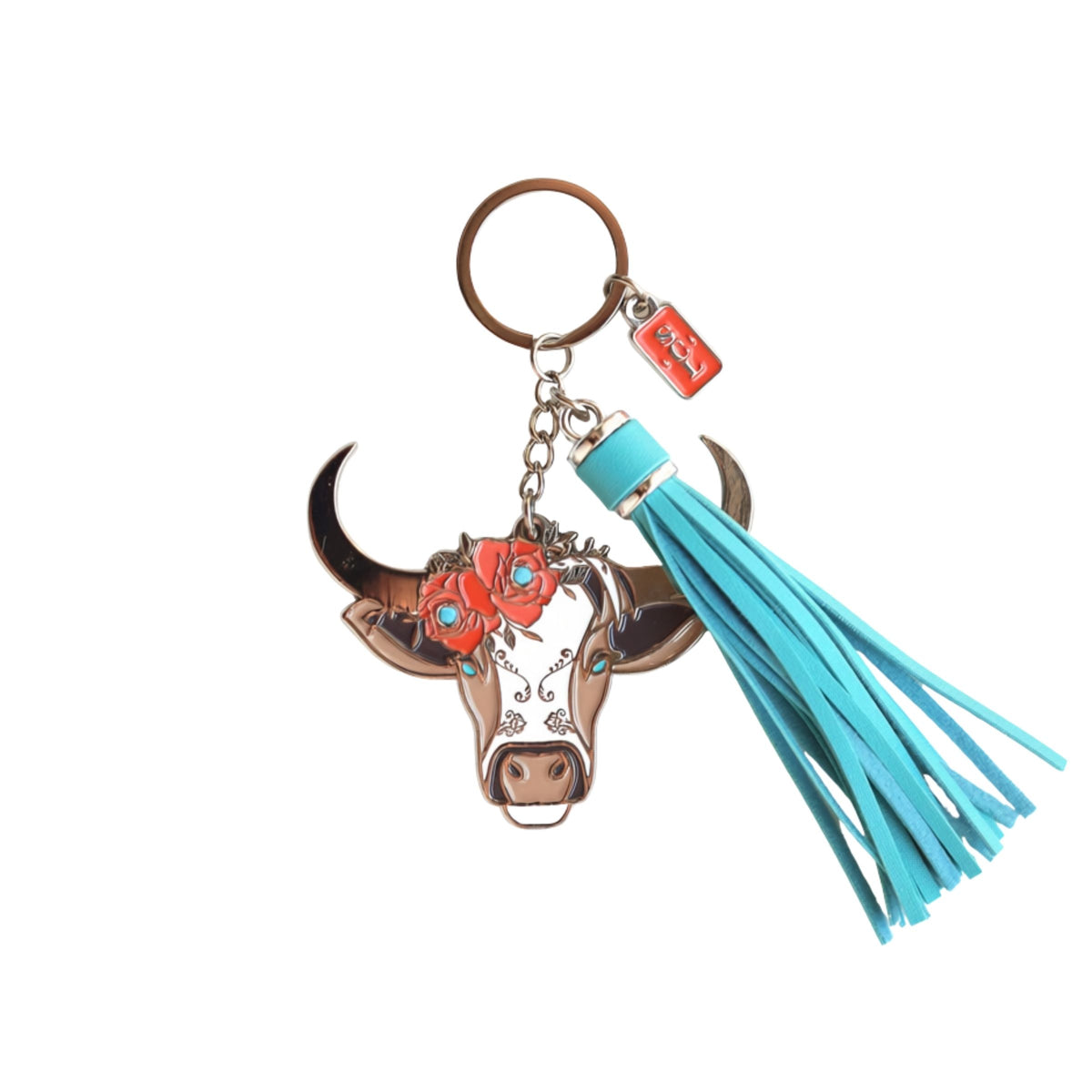 Rodeo Rosie Cow Keychain or Bag Charm
