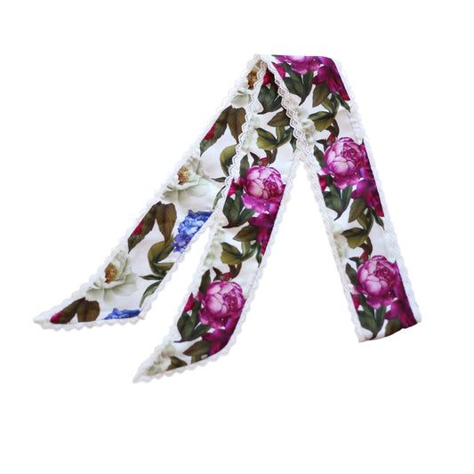Romantic Lace Texas Floral Twilly Scarf