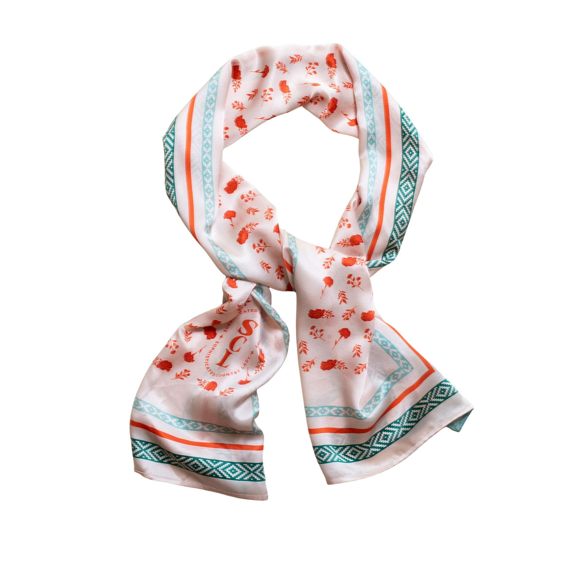 Southwest Ditsy Long Silk Scarf