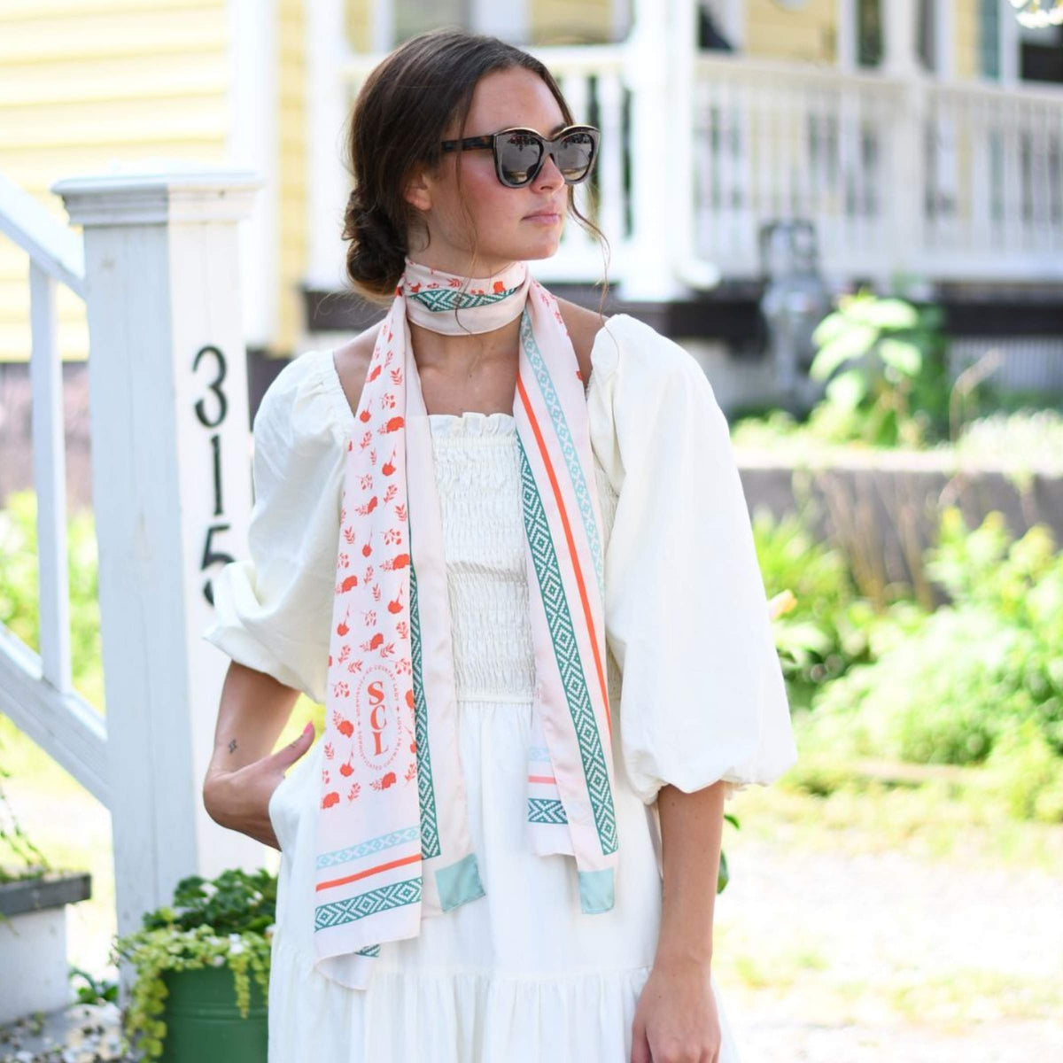 Southwest Ditsy Long Silk Scarf