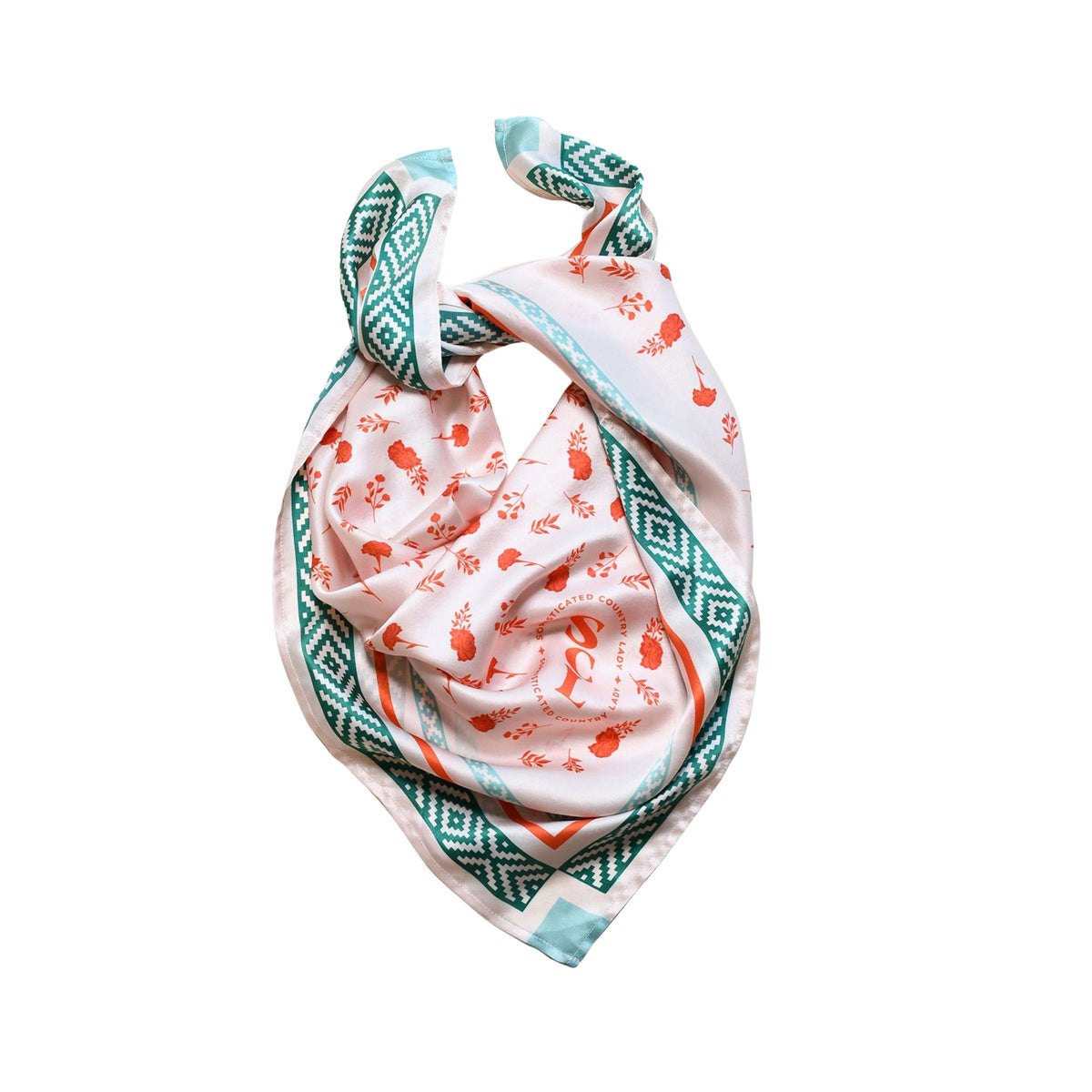 Southwest Ditsy Square Silk Scarf