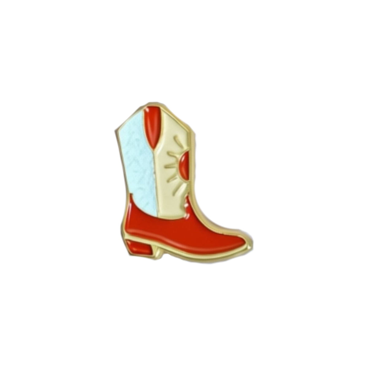 Sunburst Cowgirl Boot Enamel Pin