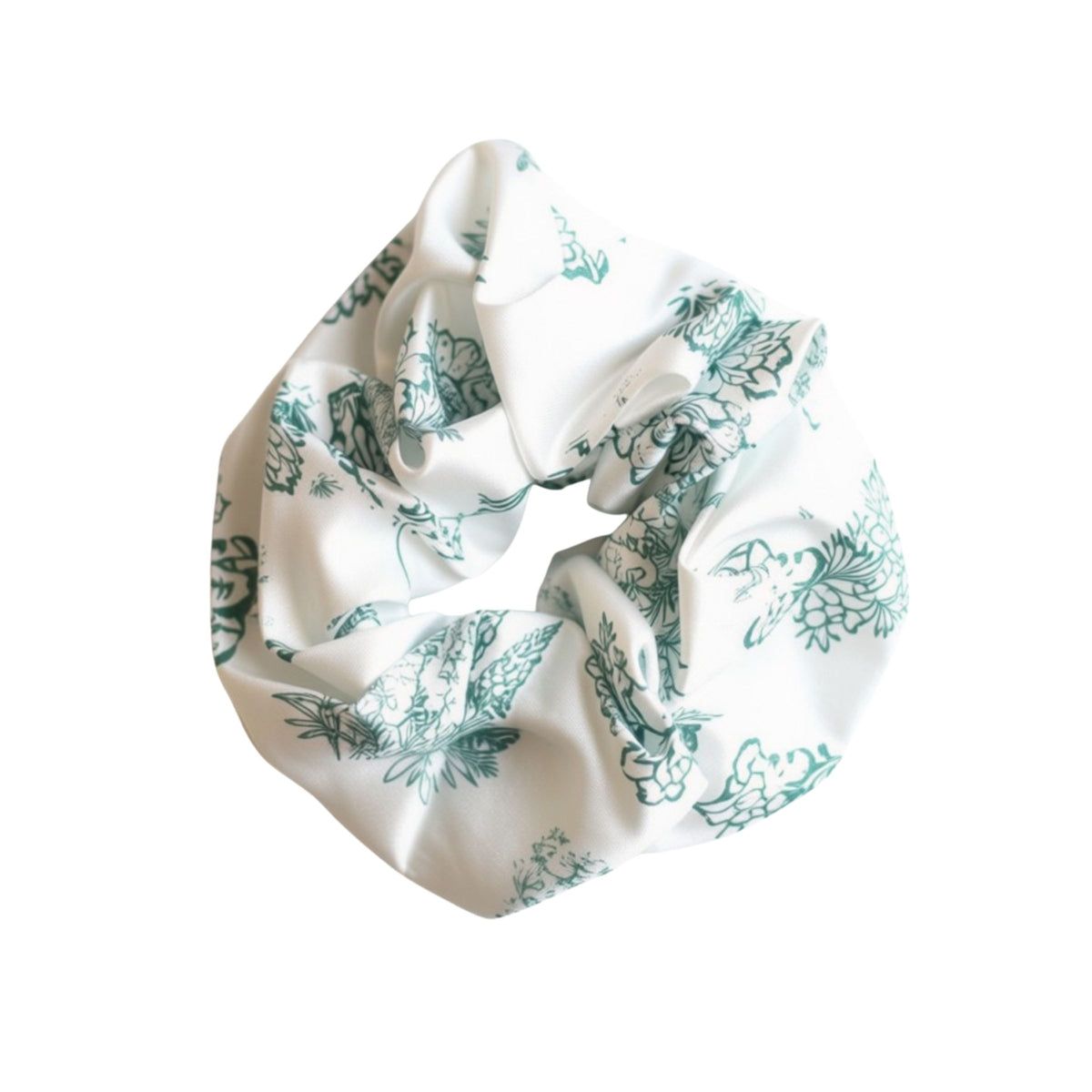 Texas Toile Silk Scrunchie